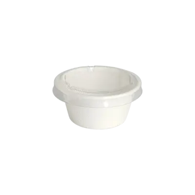 Miseczka dresingowa na sos z trzciny cukrowej 60ml  + deklik PP